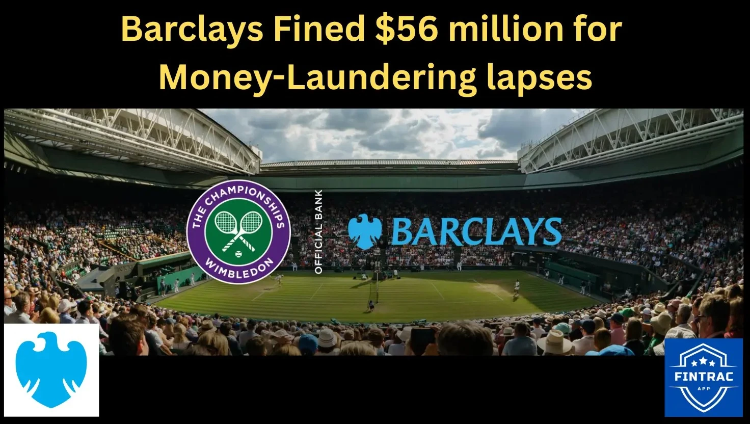 Barclays Fined $56 million for Money-Laundering lapses