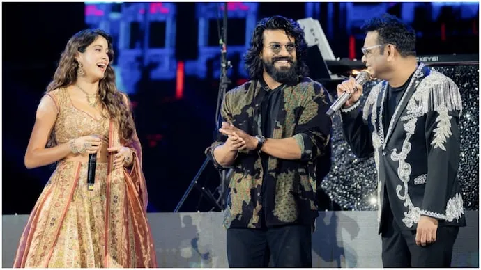 Ram Charan and Janhvi Kapoor Join AR Rahman for Concert in Hyderabad