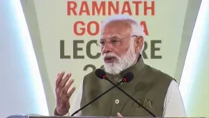Modi Discusses Election Strategies at Ramnath Goenka Lecture