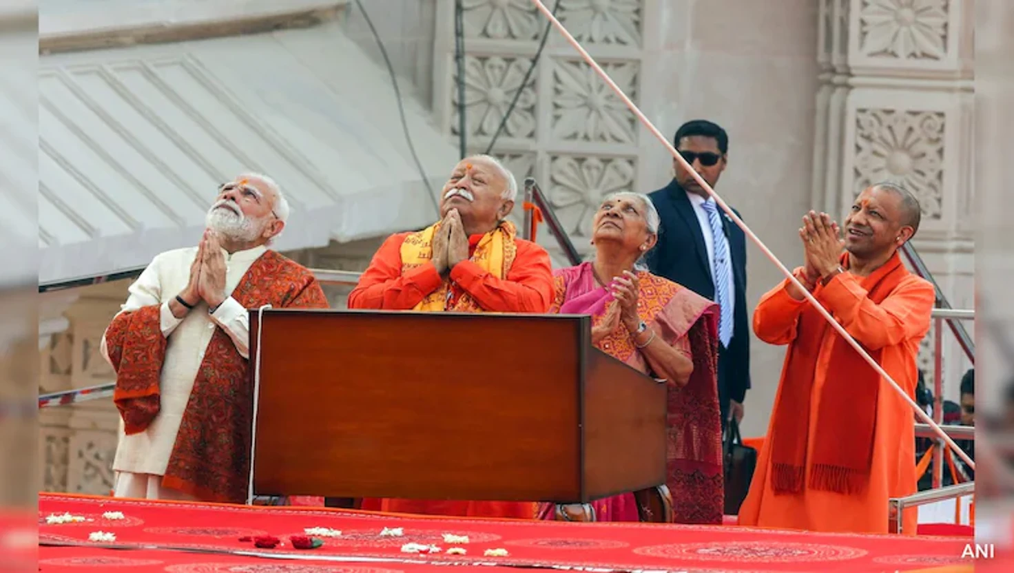 Prime Minister Modi Hoists Flag at Ram Temple in Ayodhya Ceremony