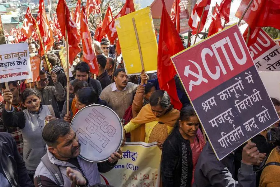 India labour code protests: Unions and farmers rally over new reforms, MSP demand