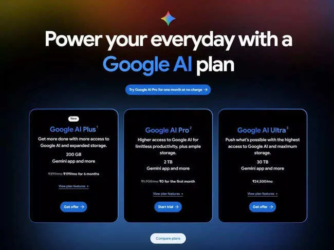 Google Introduces AI Plus Subscription in India at Rs 199/month