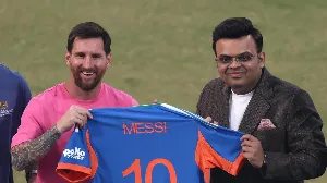 Jay Shah Presents T20 World Cup Tickets and Gifts to Lionel Messi