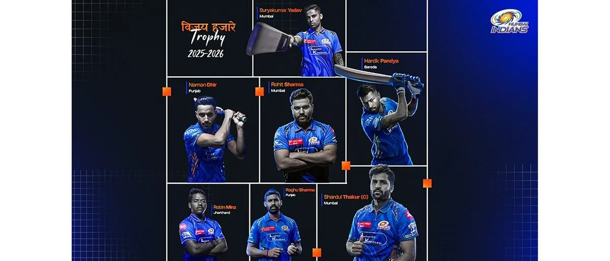 Mumbai Indians Gear Up for Vijay Hazare Trophy 2025-26 Campaign
