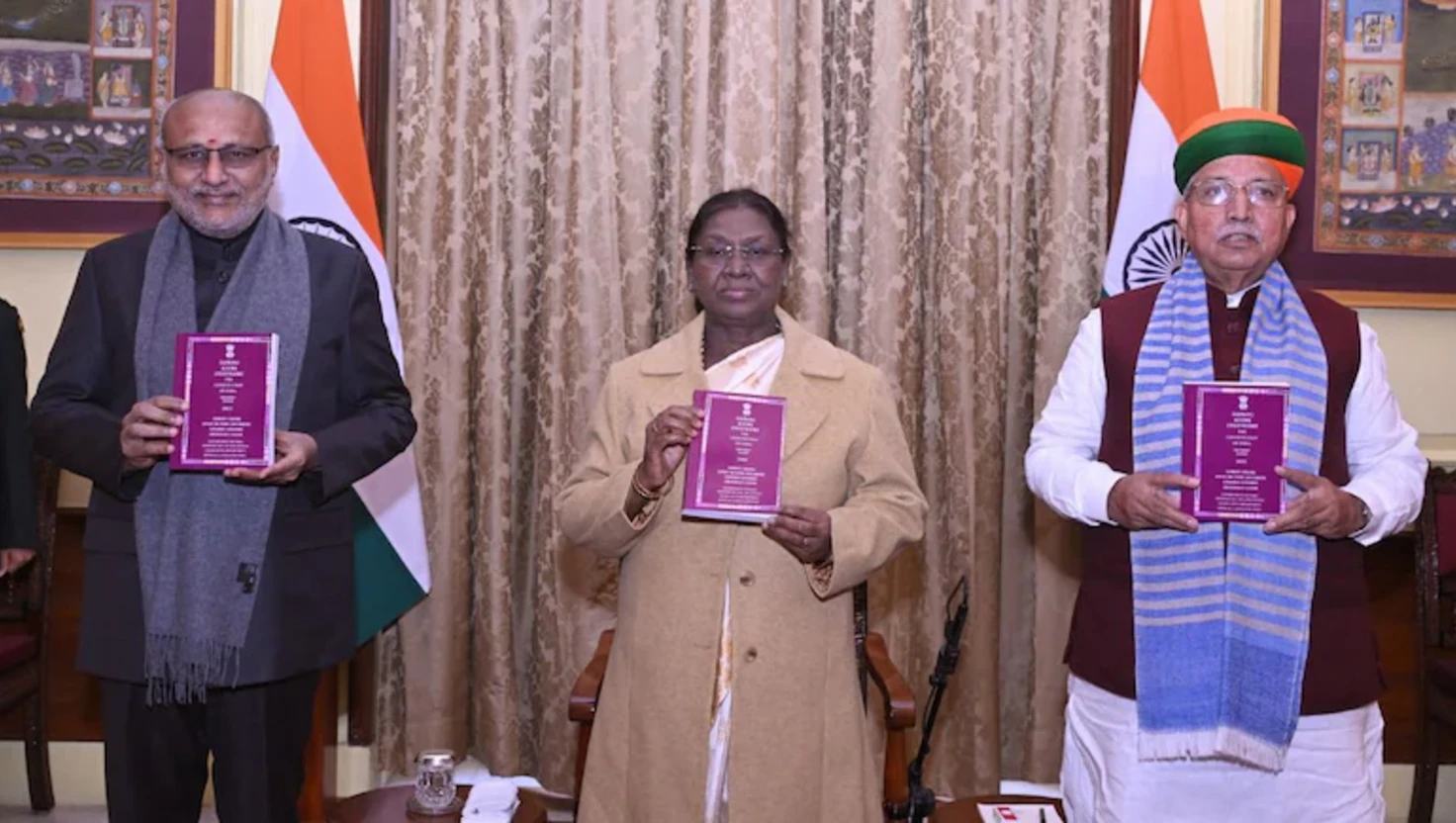 Indian President Droupadi Murmu Unveils Constitution in Santhali
