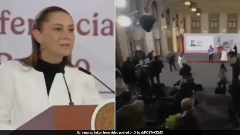 Strong Earthquake Disrupts Press Briefing in Mexico City