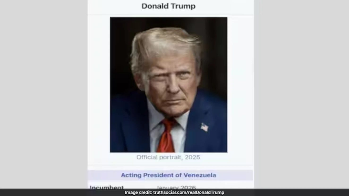 Donald Trump Proclaims Himself Acting President of Venezuela