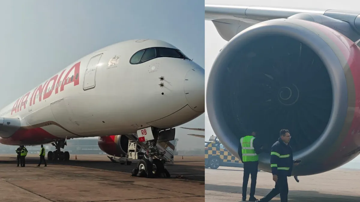 Air India Airbus A350 Engine Damaged After Landing in Delhi Fog