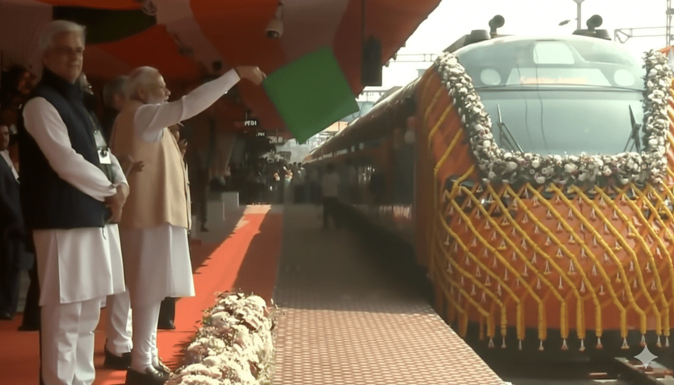 Indian Prime Minister Launches First Sleeper Vande Bharat Train