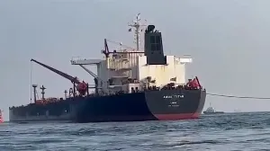 Russian Oil Tanker Aqua Titan Arrives at New Mangalore Port