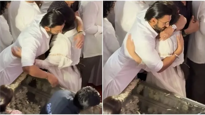 Ranveer Singh Offers Comfort at Asha Bhosle's Final Farewell