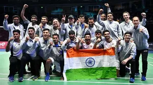 India Achieves Clean Sweep Over Chinese Taipei in Thomas Cup