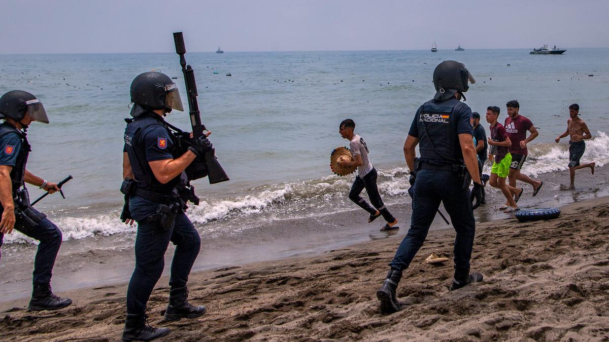 Surge of Migrants Cross into Spain's Ceuta Enclave from Morocco