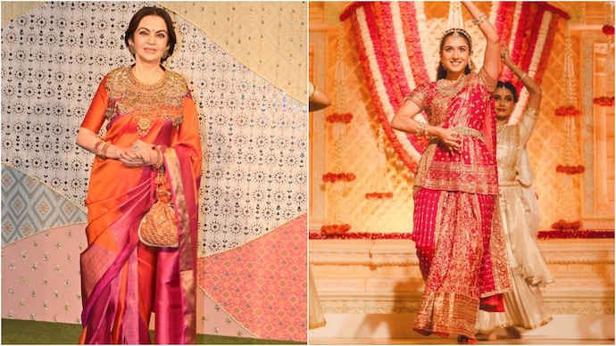 Nita Ambani and Radhika Merchant Stand Out at Ganpati Celebrations