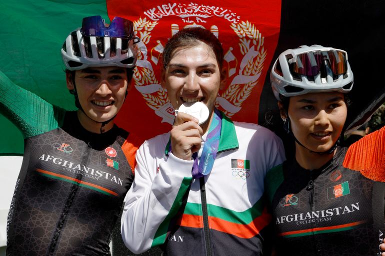 Afghan Cyclist Fariba Hashimi Wins Silver Medal at Asian Games
