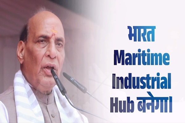 Indian Defence Minister Rajnath Singh Launches Fleet Support Ship
