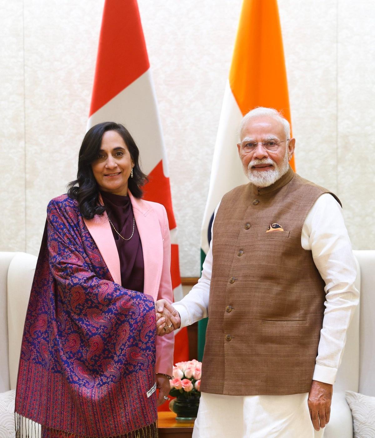 Indian Prime Minister Modi Engages with Canadian Minister Anita Anand