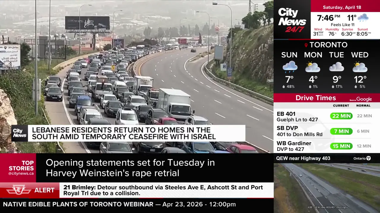 citynews-toronto's Daily Roundup: Global Tensions, Economic Pressures and Playoff Heartbreak Dominate April 18th Coverage