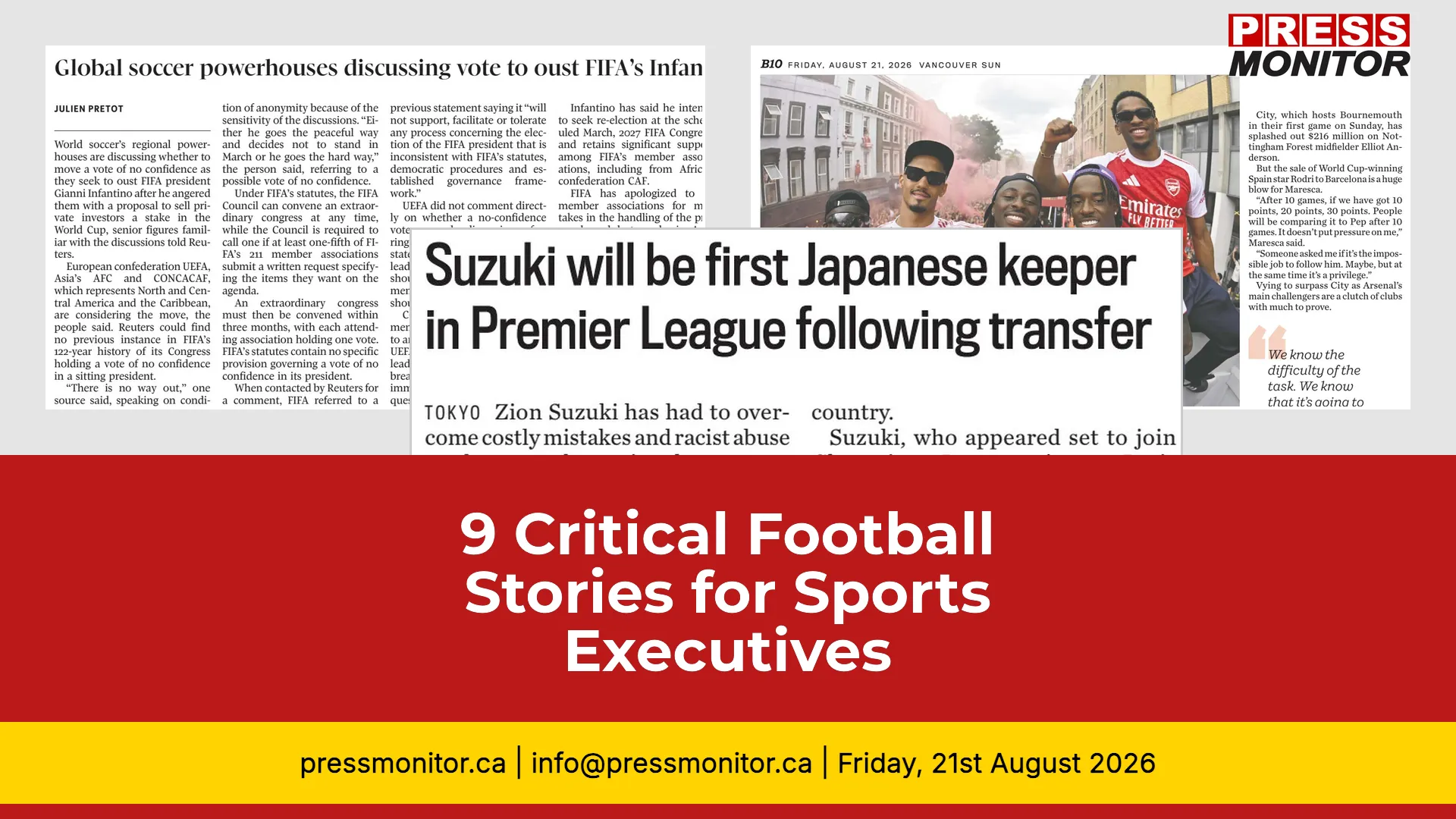 9 Critical Football Stories for Sports Executives