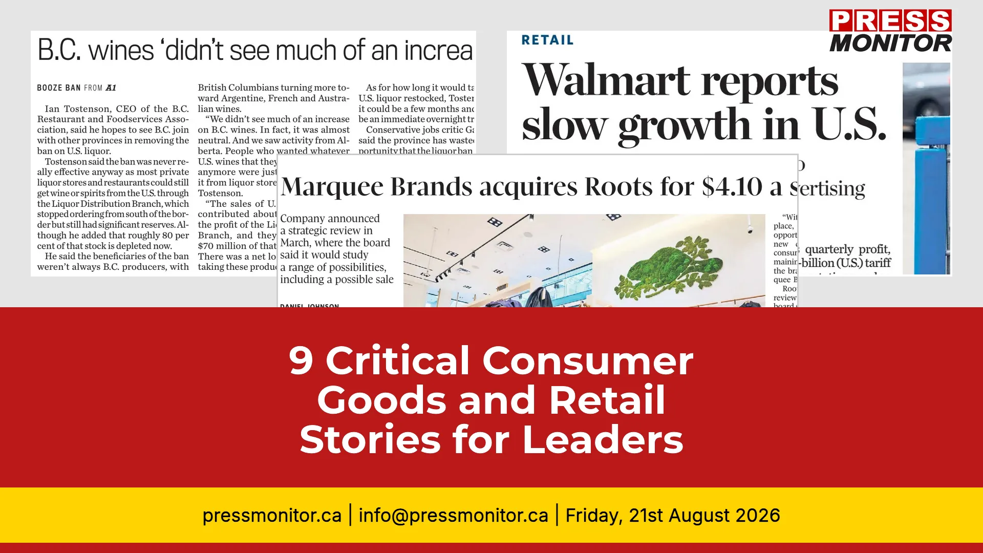 9 Critical Consumer Goods and Retail Stories for Canadian Business Leaders