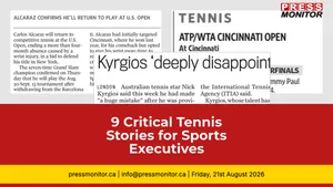 9 Critical Tennis Stories for Sports Executives