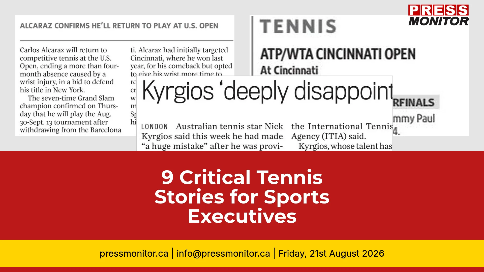 9 Critical Tennis Stories for Sports Executives