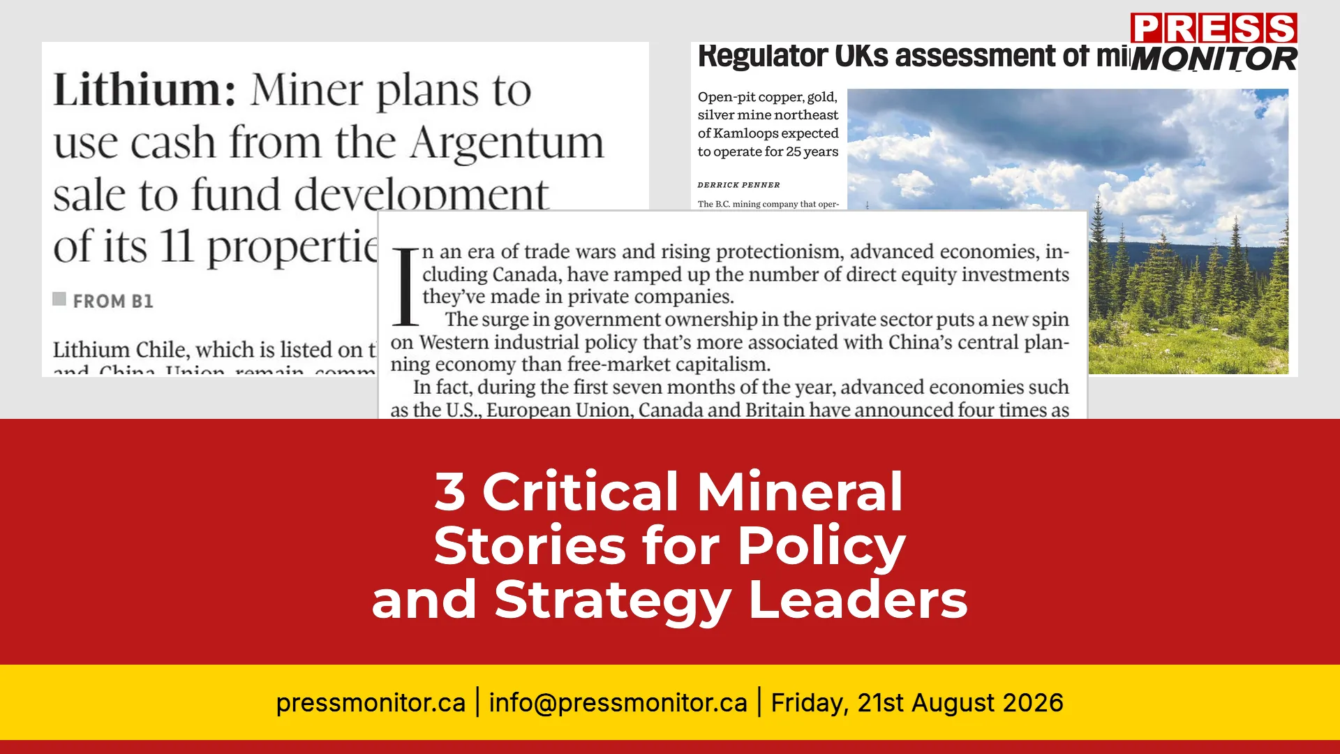 3 Critical Mineral Stories for Policy and Strategy Leaders