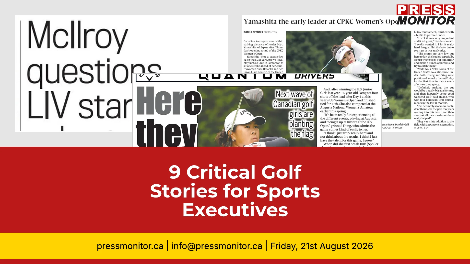 9 Critical Golf Stories for Sports Executives