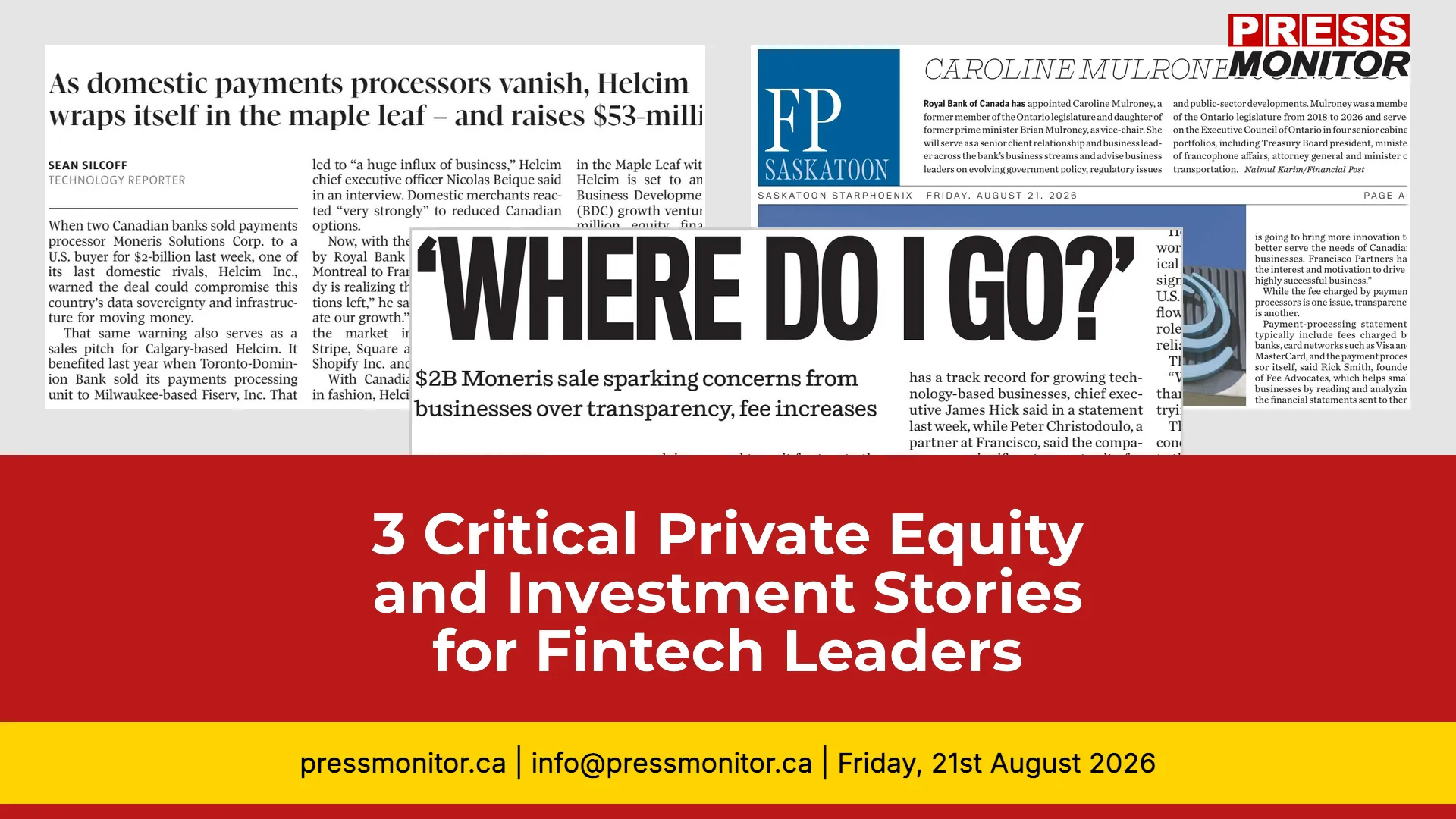 3 Critical Private Equity and Investment Stories for Fintech Leaders