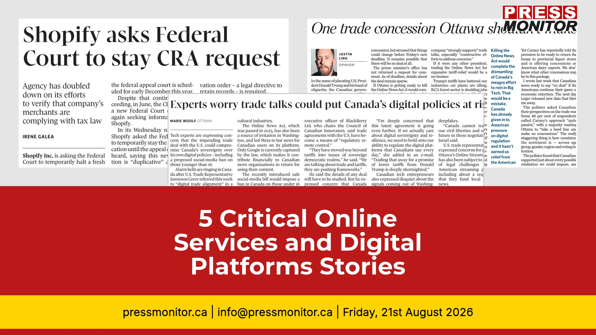 5 Critical Online Services and Digital Platforms Stories for Canadian Executives