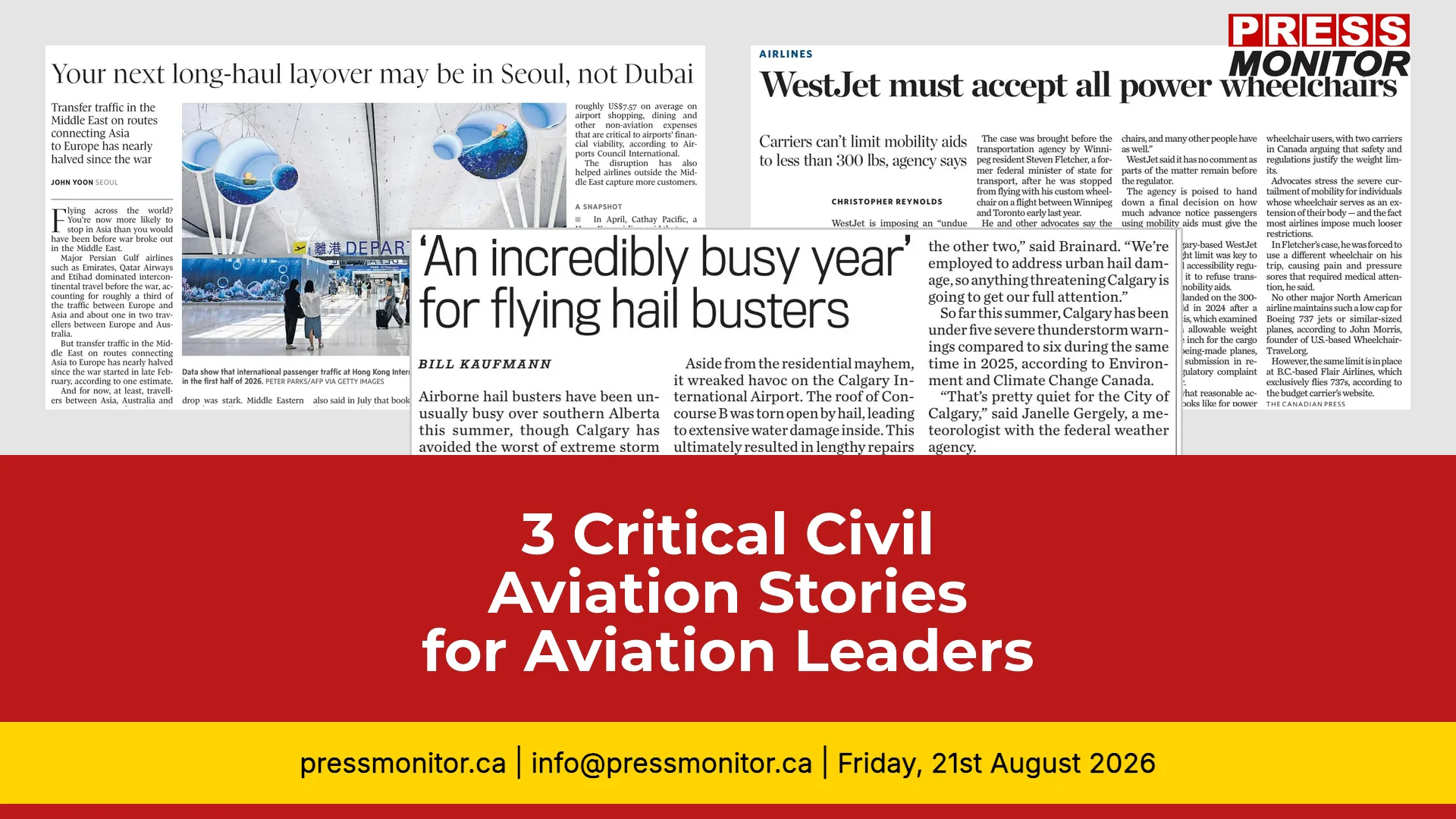 3 Critical Civil Aviation Stories for Aviation Leaders