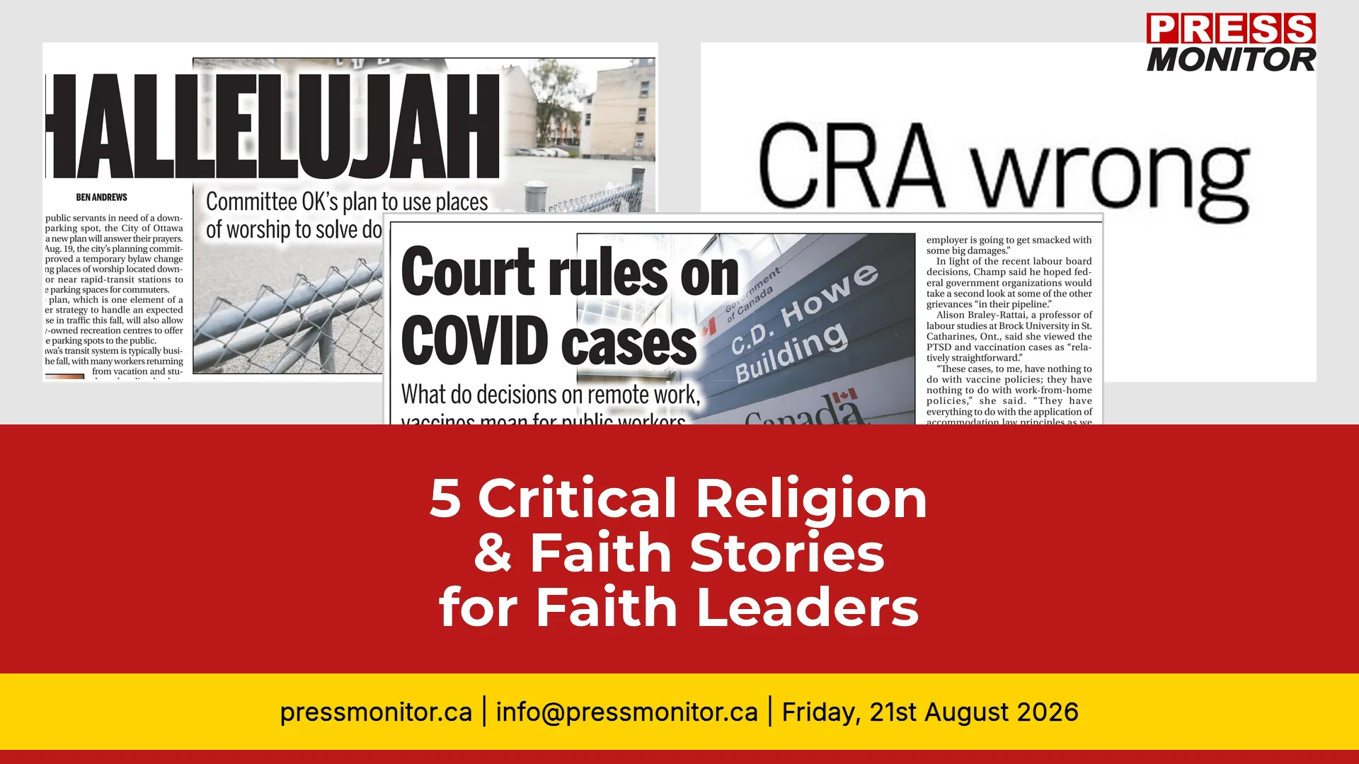5 Critical Religion & Faith Stories for Faith Leaders