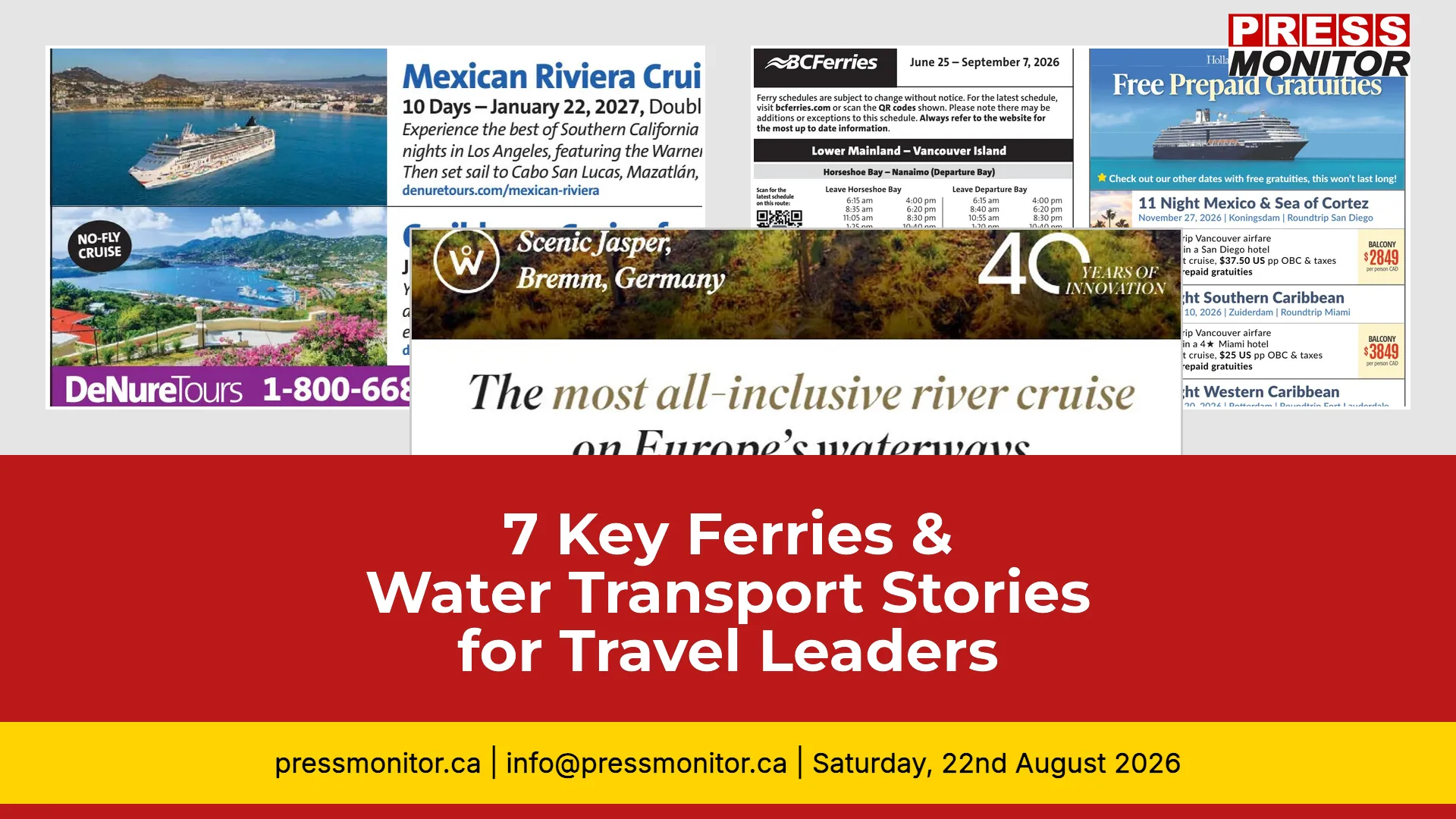 7 Key Ferries & Water Transport Stories for Travel Industry Leaders
