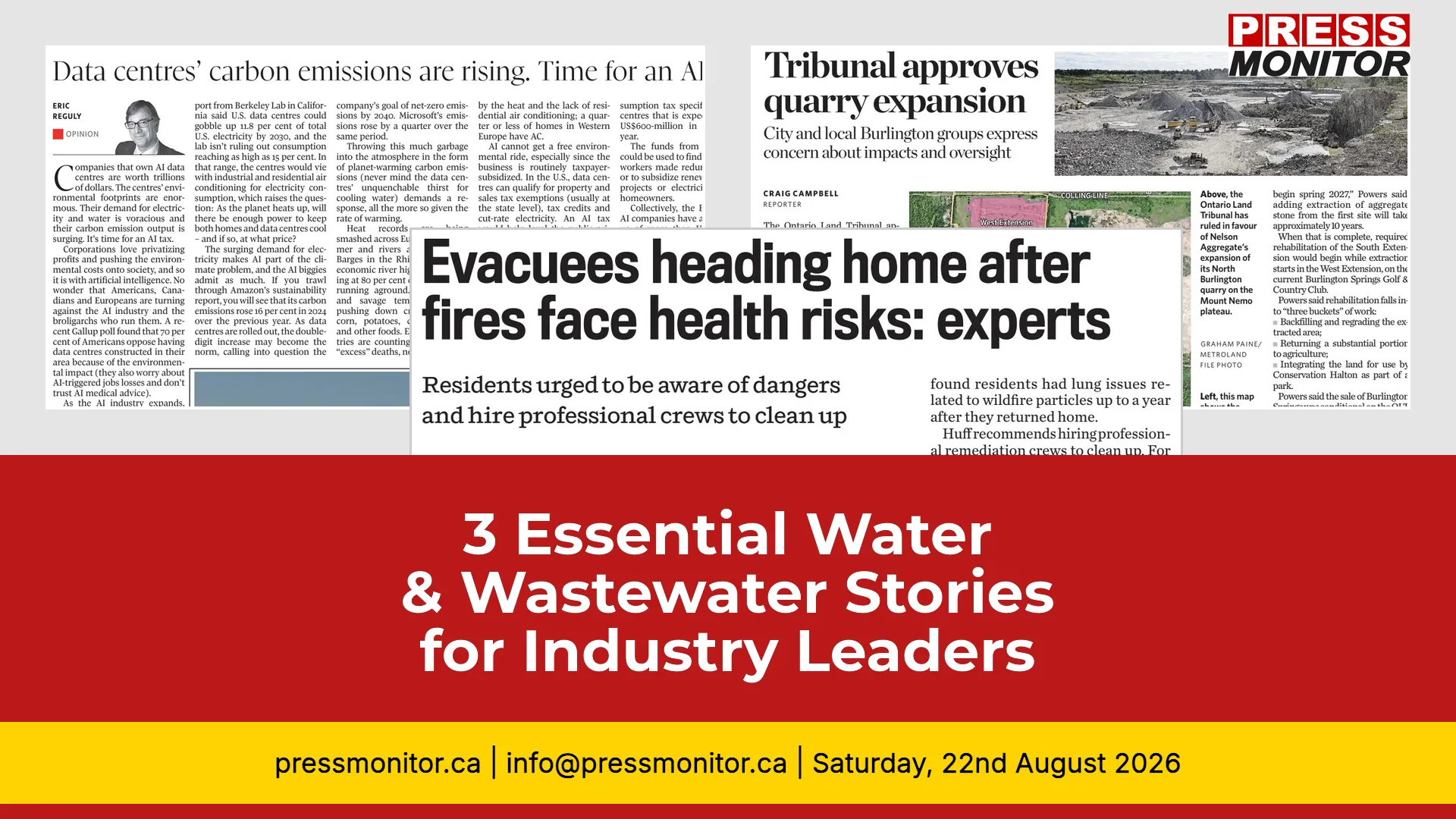 3 Essential Water & Wastewater Stories for Industry Leaders