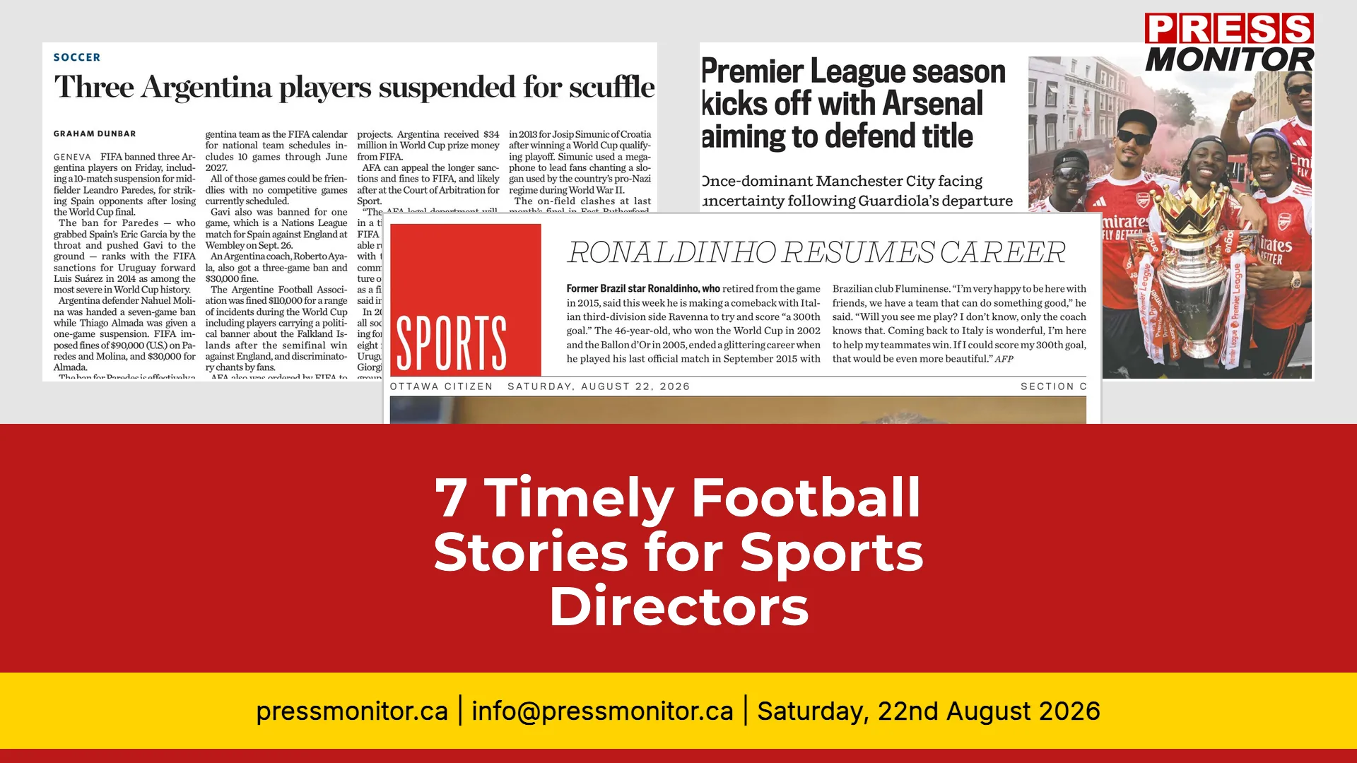 7 Timely Football Stories for Sports Directors