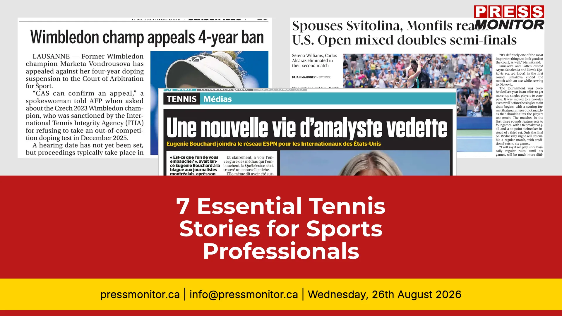 7 Essential Tennis Stories for Sports Professionals