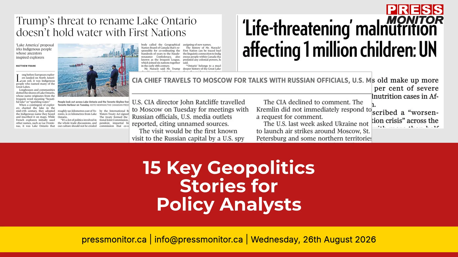15 Key Geopolitics Stories for Policy Analysts