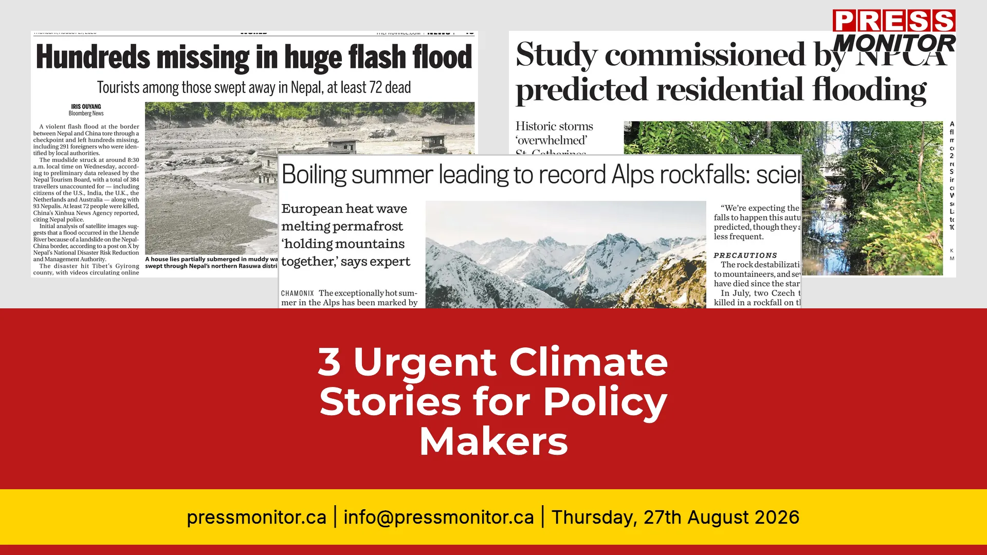3 Urgent Climate Stories for Policy Makers