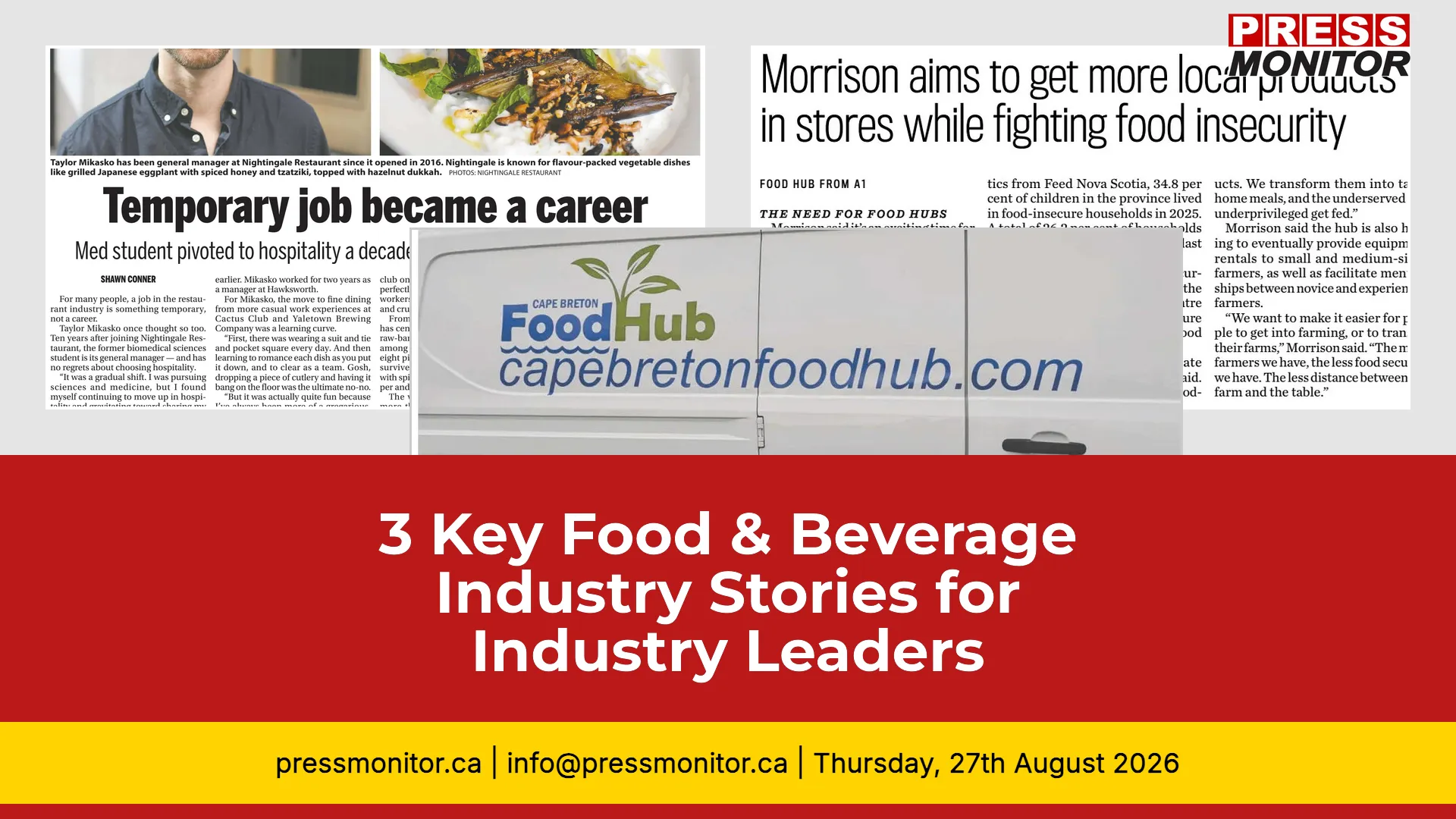 3 Key Food & Beverage Industry Stories for Industry Leaders