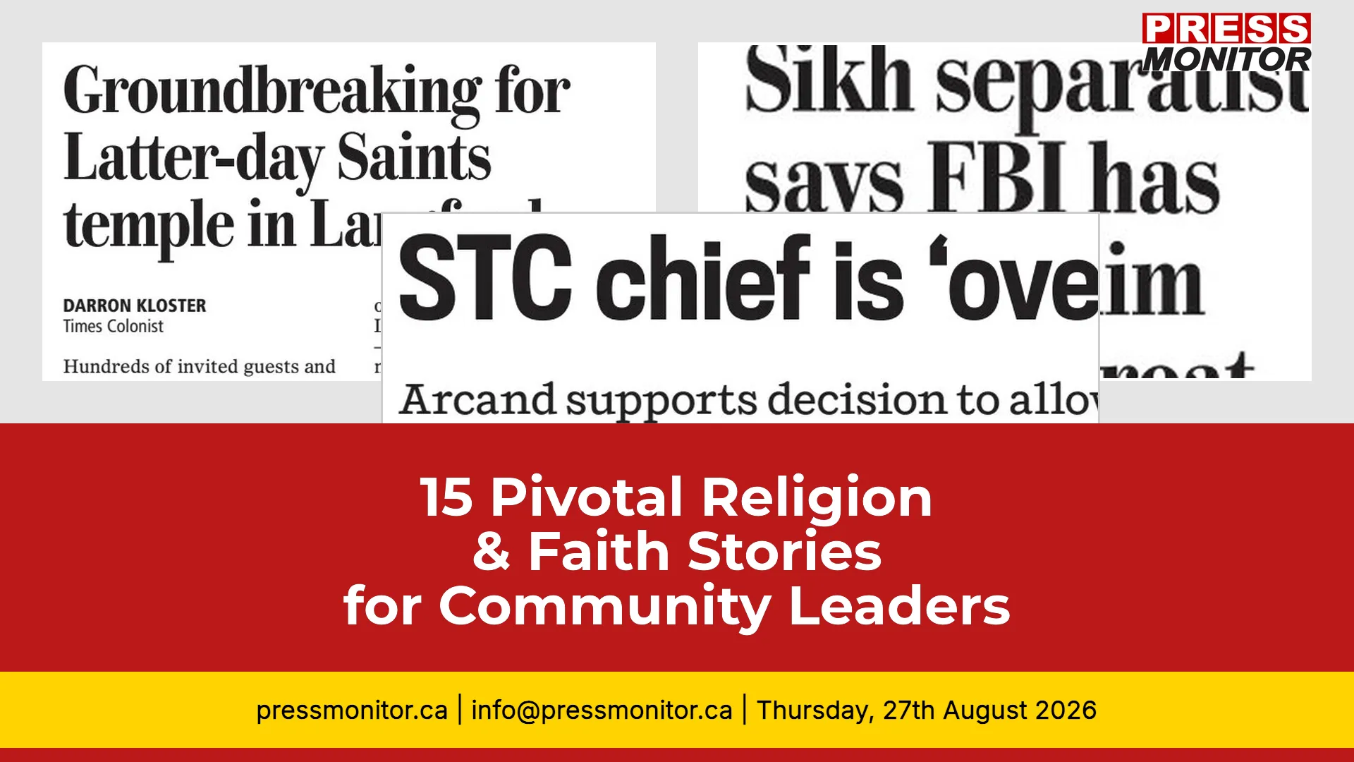 15 Pivotal Religion & Faith Stories for Community Leaders