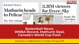 Basketball News: WNBA Record, Mathurin Deal, Canada's World Cup Push – Press Monitor Review