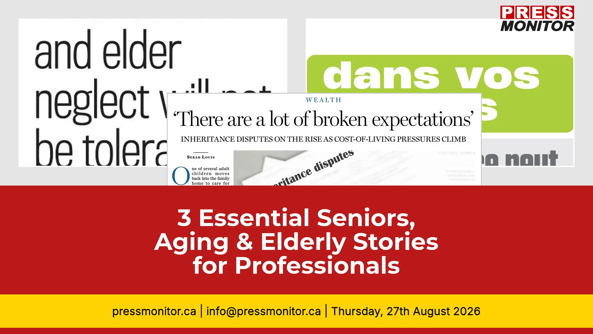 3 Essential Seniors, Aging & Elderly Stories for Professionals