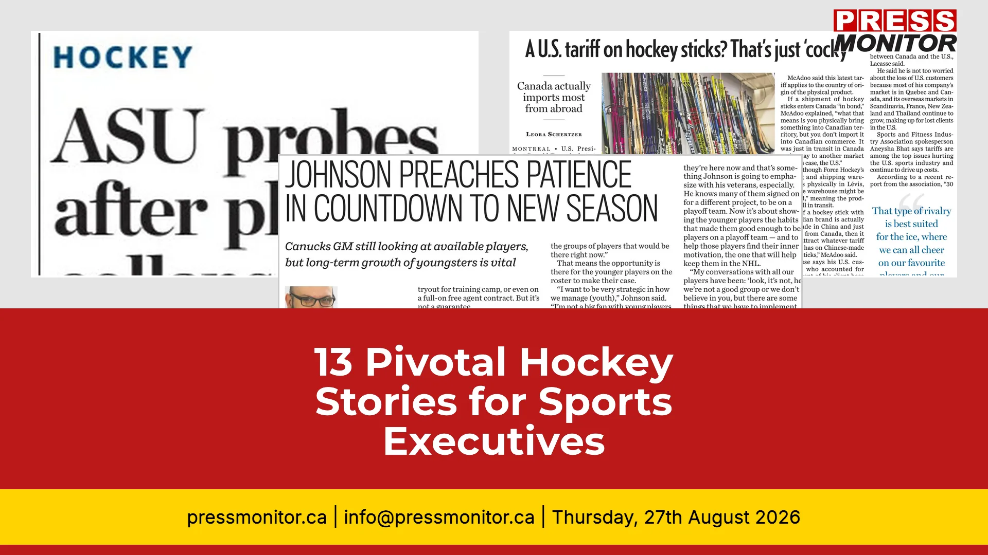 13 Pivotal Hockey Stories for Sports Executives