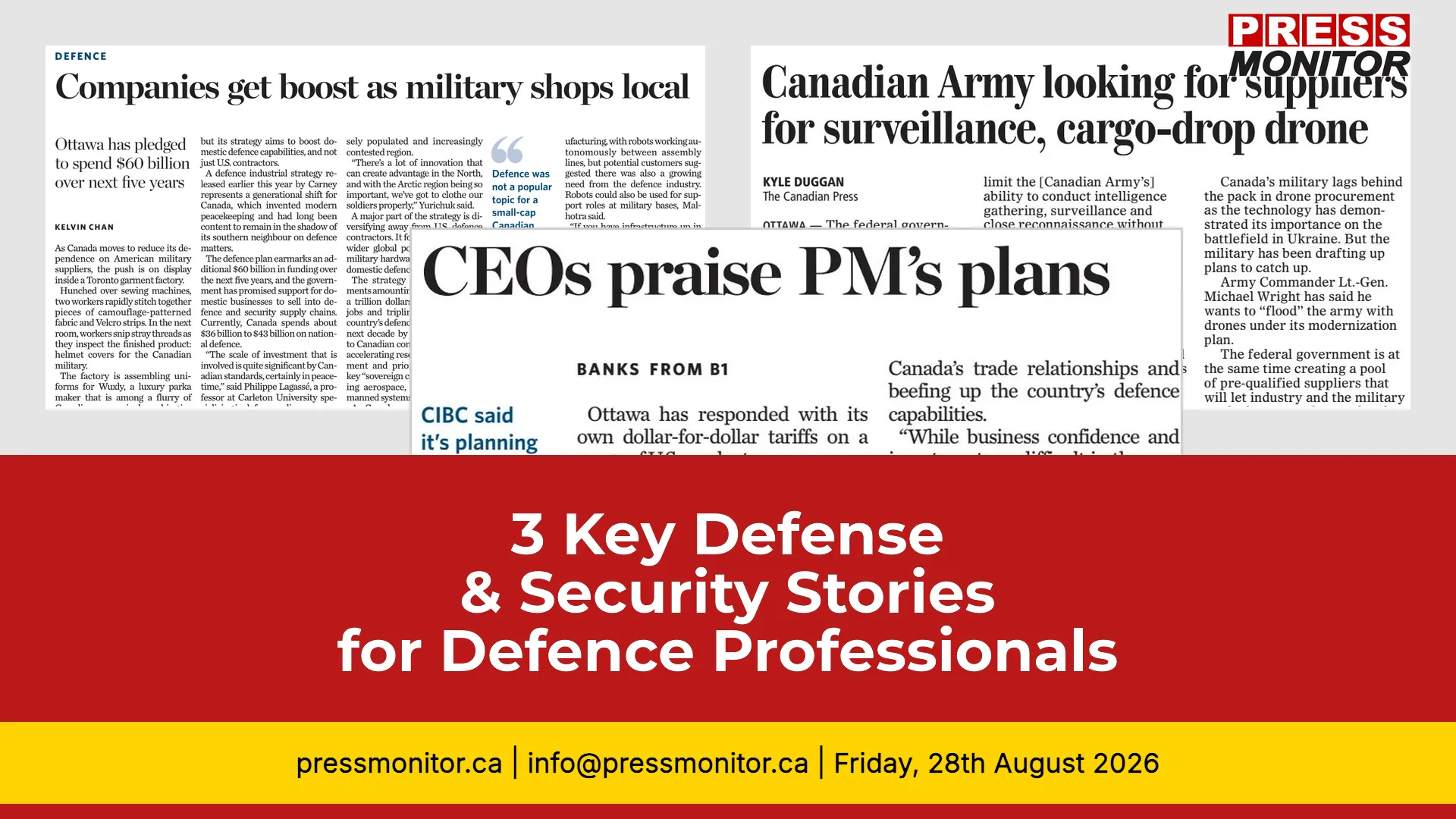 3 Key Defense & Security Stories for Defence Professionals