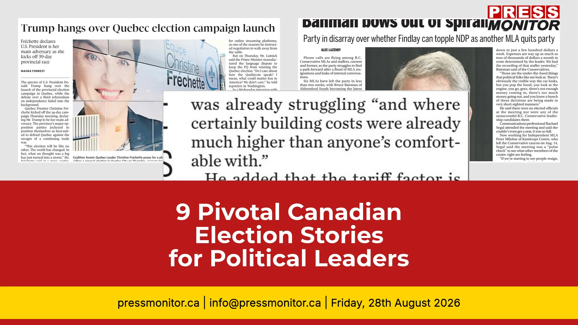 9 Pivotal Canadian Election Stories for Political Leaders