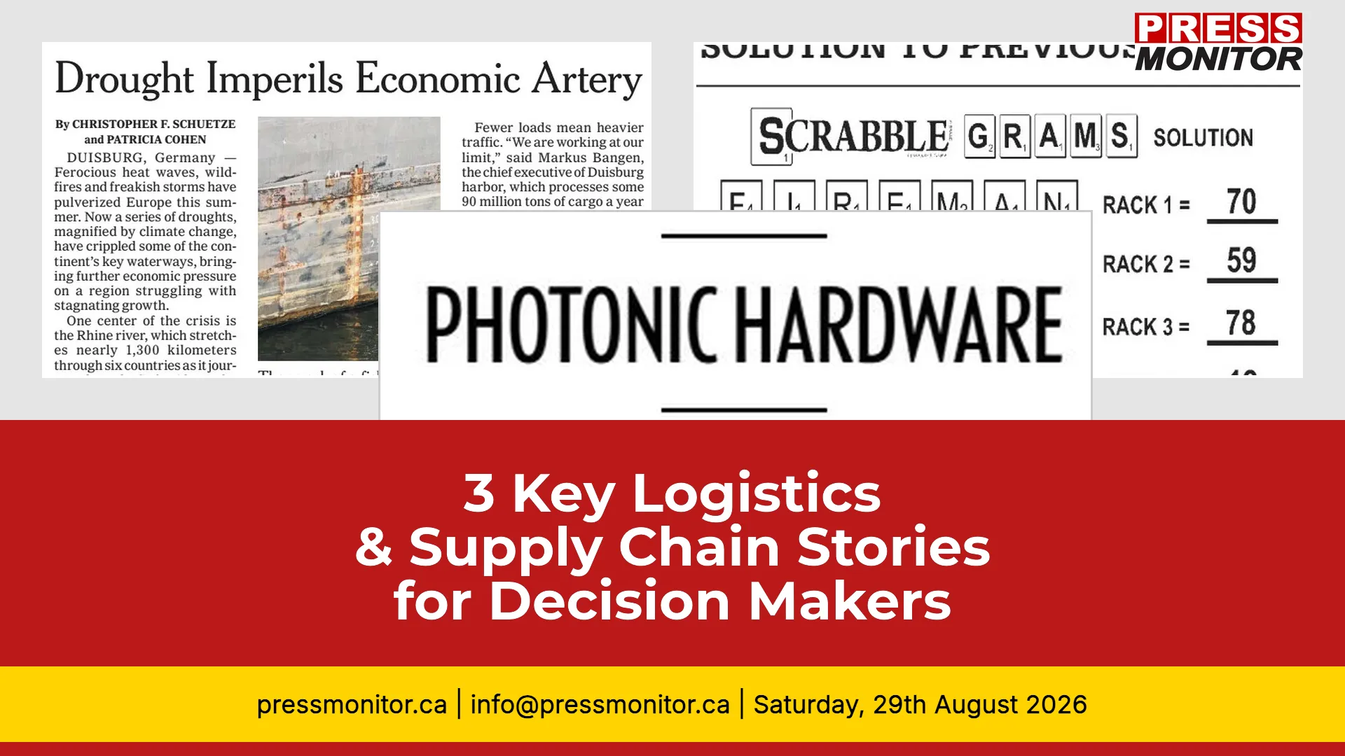 3 Key Logistics & Supply Chain Stories for Decision Makers