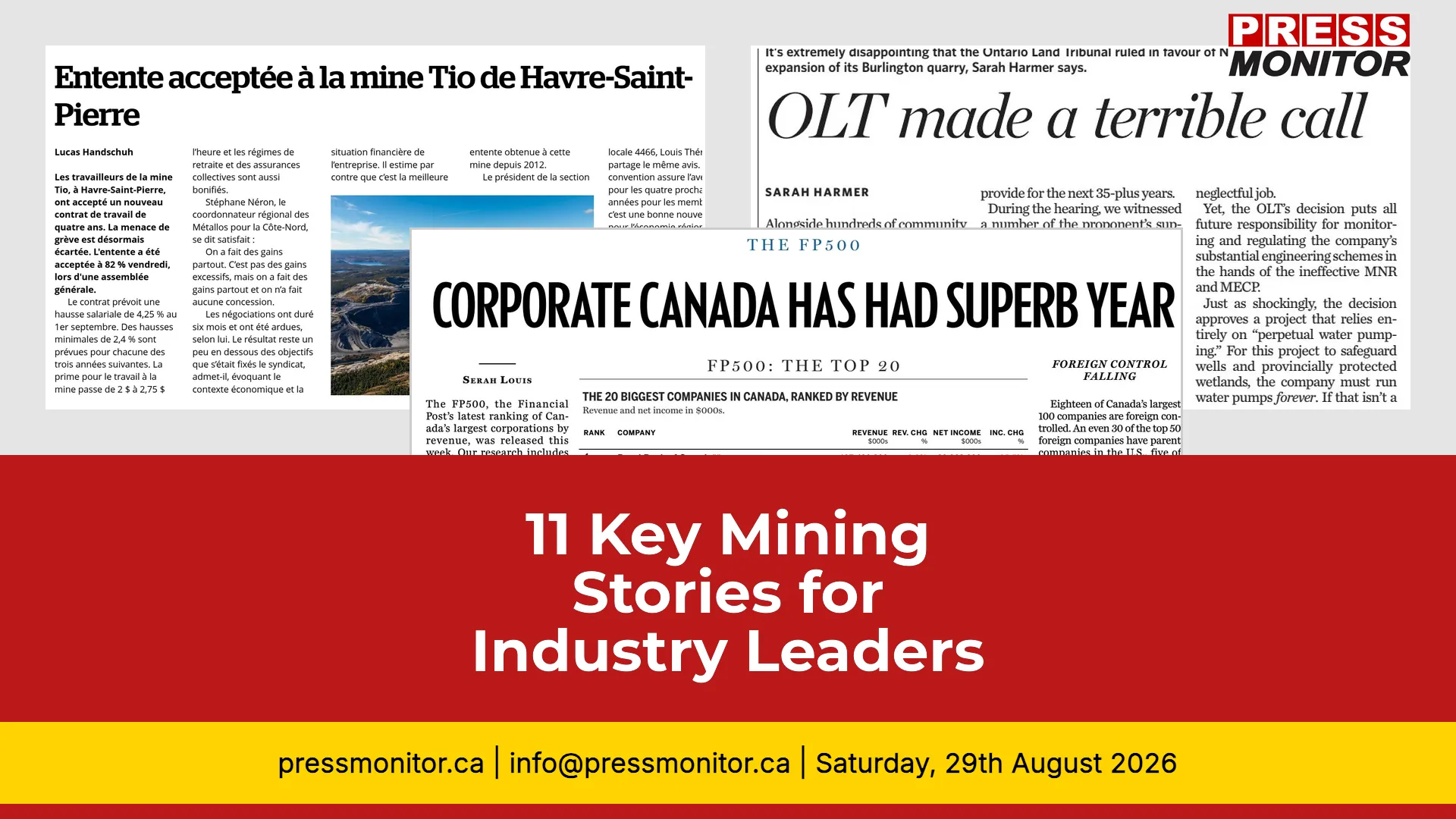 11 Key Mining Stories for Industry Leaders