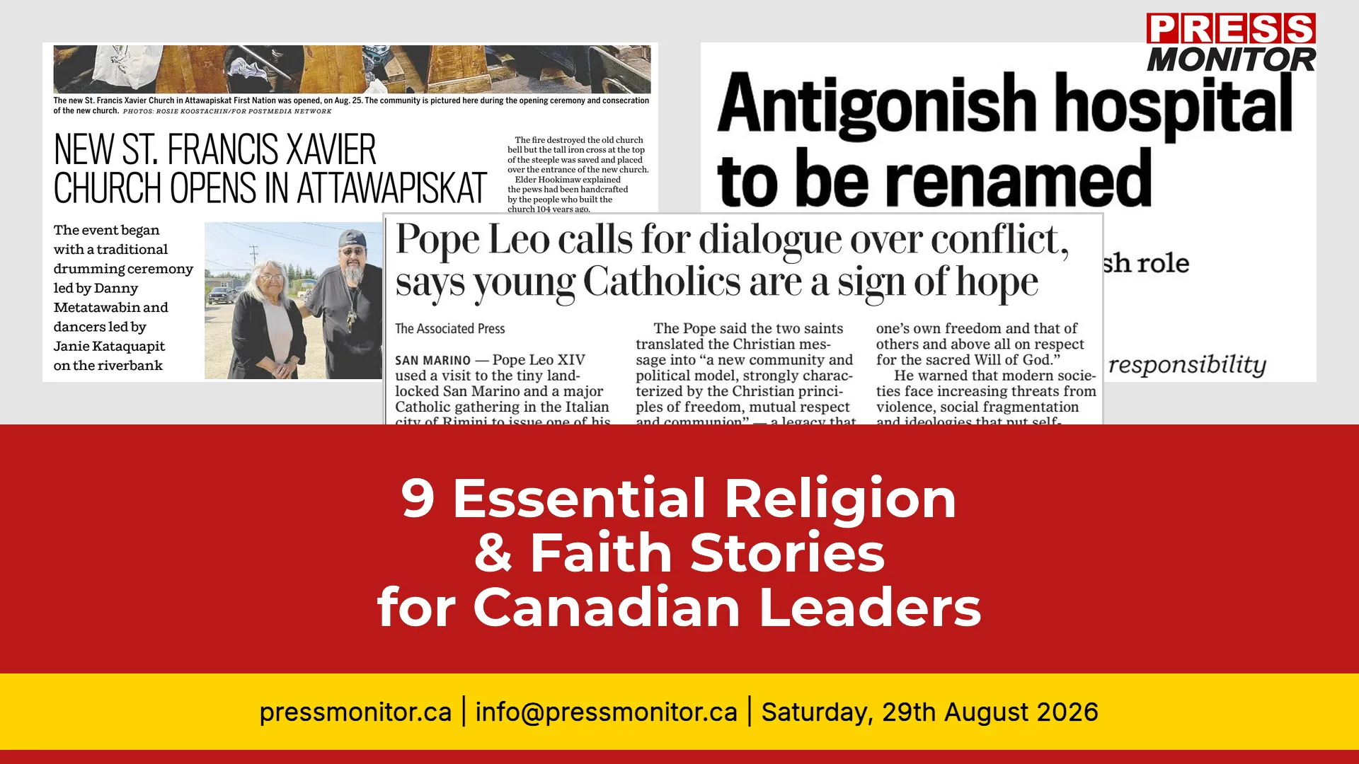 9 Essential Religion & Faith Stories for Canadian Leaders