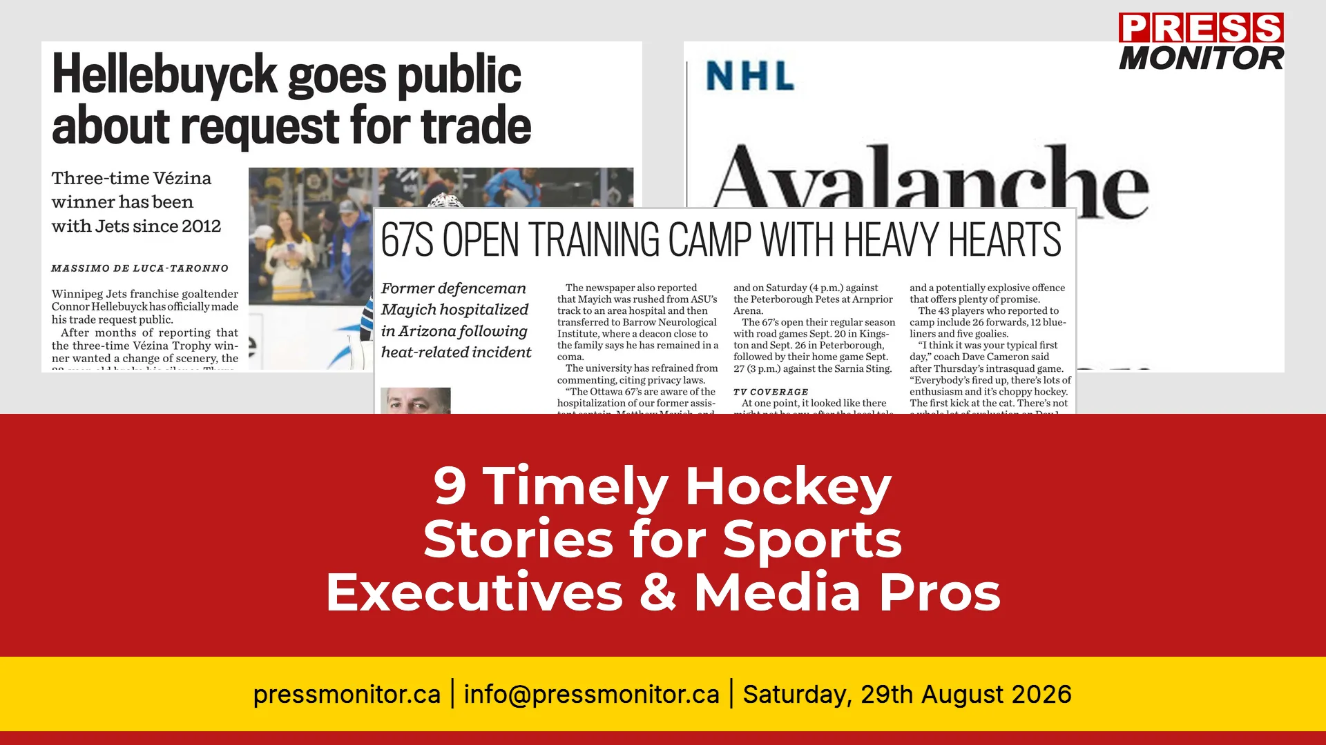 9 Timely Hockey Stories for Sports Executives & Media Pros