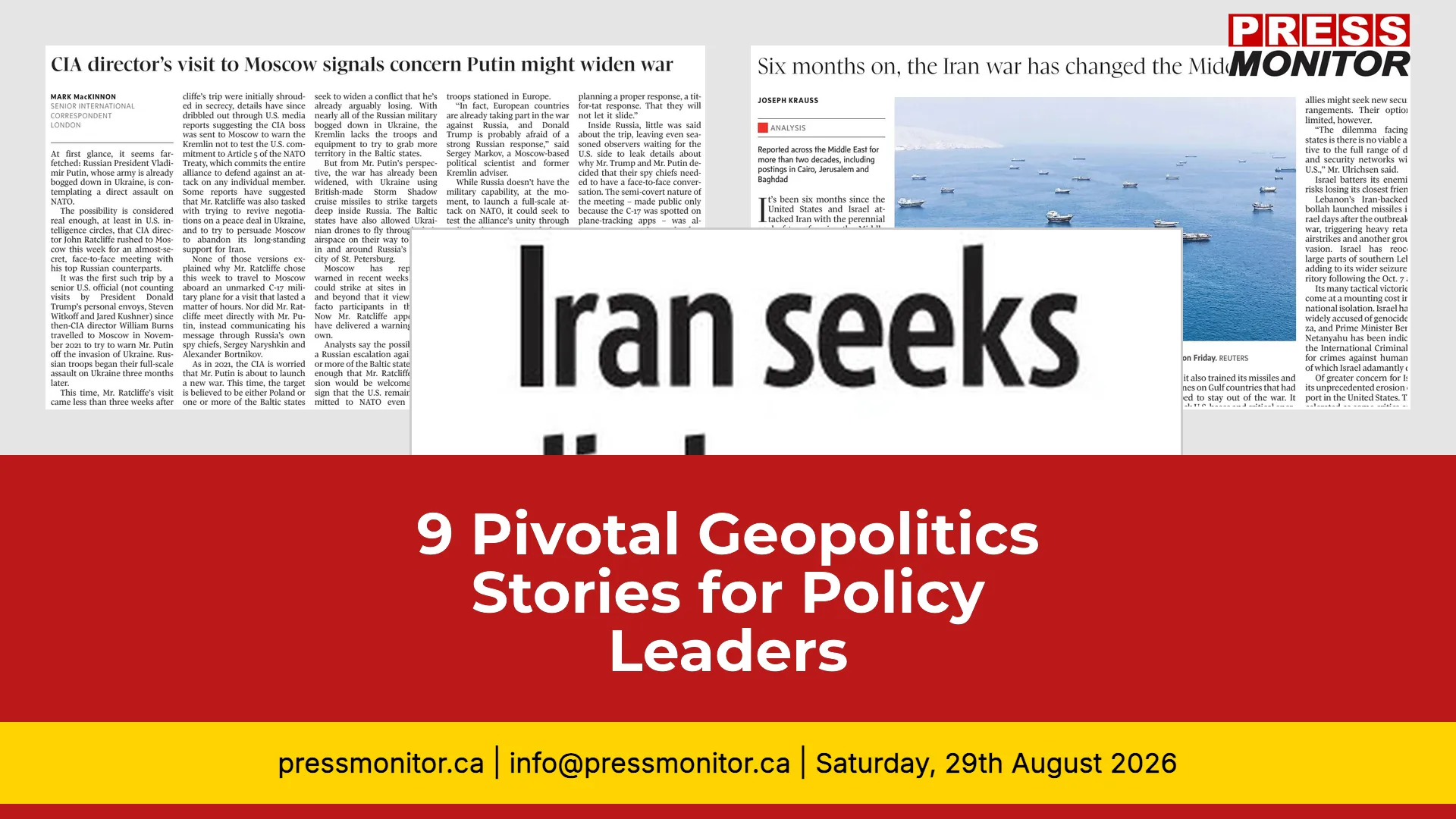 9 Pivotal Geopolitics Stories for Policy Leaders
